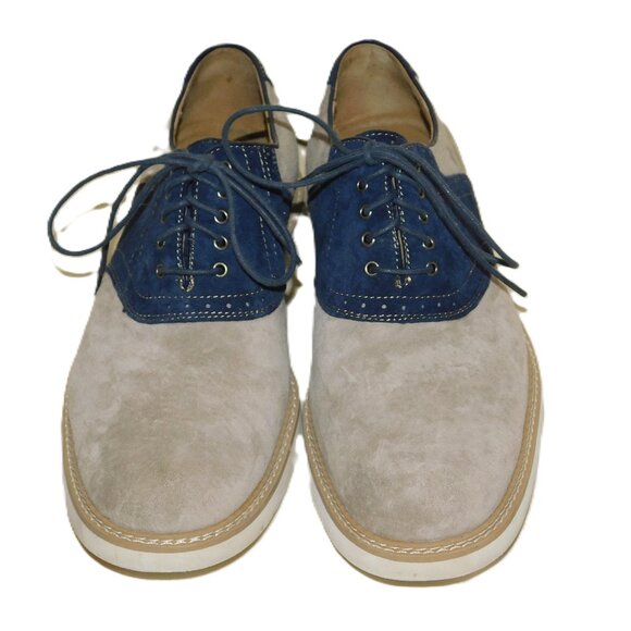 Hush Puppies Suede Leather Gray & Navy Oxfords Size 8M Men\'s Shoes main image 4